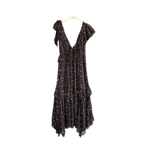 Ulla Johnson Dania Midi Dress, Color Jet, Size 0, Silk blend - Picture 1 of 12
